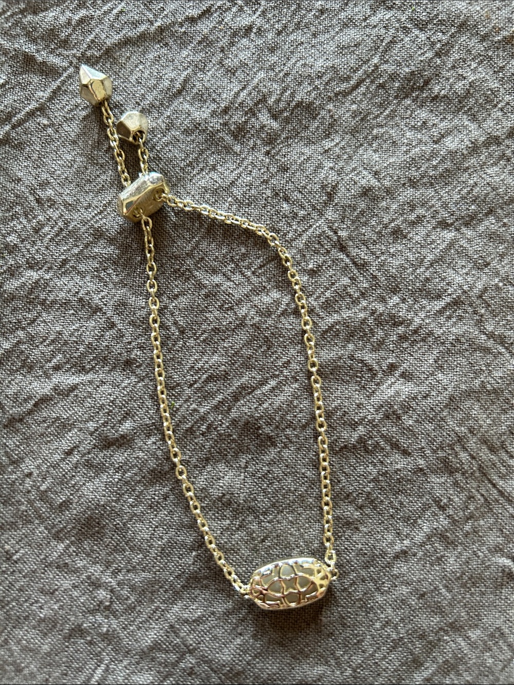 Kendra Scott Elaina Gold Druzy Adjustable Bracelet - Picture 2 of 3